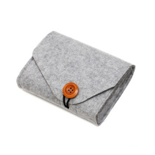 Felt Travel Digital Storage Bag Organizer for Power Bank Cable Cosmetic Essential Oil Pouch Phone Bag